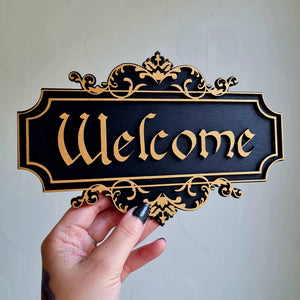 Open image in slideshow, Gothic door plaque
